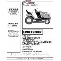 944.60263 Manuel de pièces tracteur Craftsman
