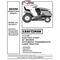 944.60415 Manuel de pièces tracteur Craftsman