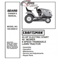 944.600010 Craftsman Parts Manual