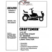 944.600041 Manuel de pièces tracteur Craftsman