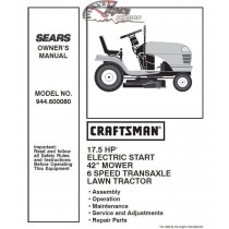 944.600080 Craftsman Parts Manual