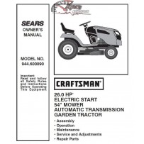 944.600090 Manuel de pièces tracteur Craftsman