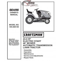 944.600130 Manuel de pièces tracteur Craftsman