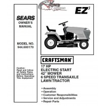 944.600170 Craftsman Parts Manual