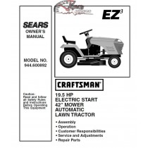 944.600892 Craftsman Parts Manual