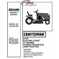 944.601080 Manuel de pièces tracteur Craftsman