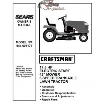 944.601171 Craftsman Parts Manual