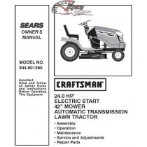944.601260 Manuel de pièces tracteur Craftsman