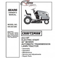 944.601260 Manuel de pièces tracteur Craftsman