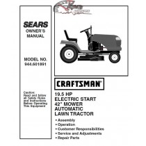 944.601891 Craftsman Parts Manual