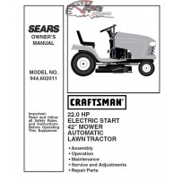 944.602011 Craftsman Parts Manual