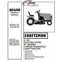 944.602181 Craftsman Parts Manual