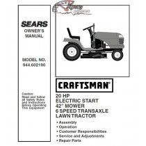 944.602190 Craftsman Parts Manual