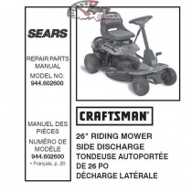 944.602600 Craftsman Parts Manual