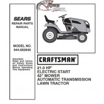 944.602640 Craftsman Parts Manual