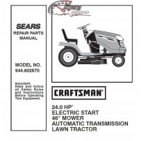 944.602670 Craftsman Parts Manual