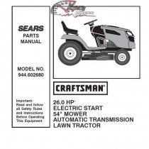 944.602680 Craftsman Parts Manual