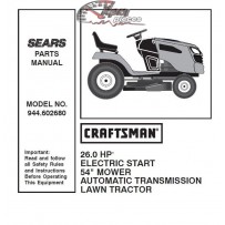 944.602680 Craftsman Parts Manual