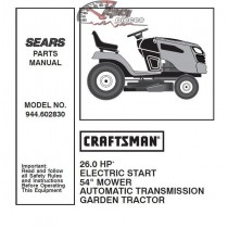 944.602830 Craftsman Parts Manual