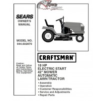 944.602870 Craftsman Parts Manual