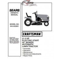 944.602881 Craftsman Parts Manual