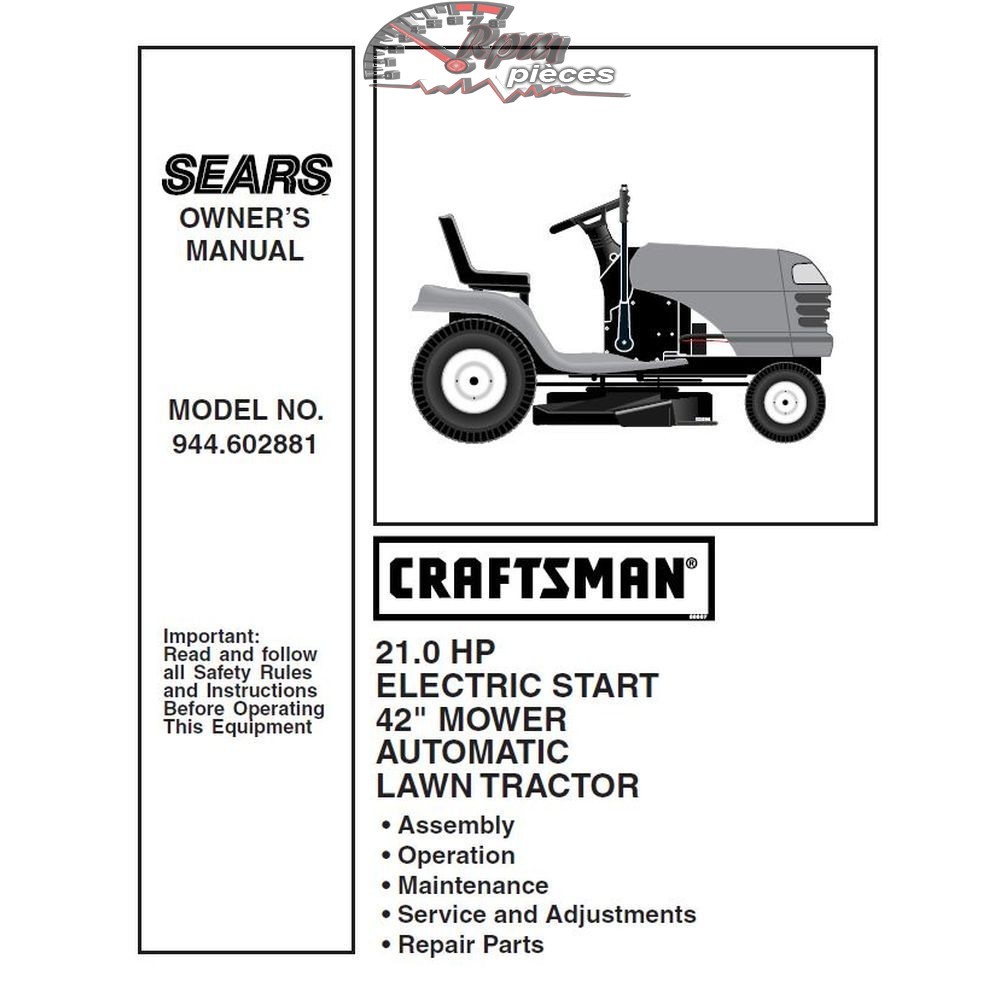 944.602881 Craftsman Parts Manual