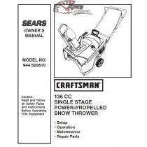 944.520610 Manuel de pièces souffleuse Craftsman