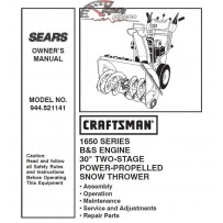 944.521141 Manuel de pièces souffleuse Craftsman