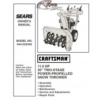 944.522300 Manuel de pièces souffleuse Craftsman