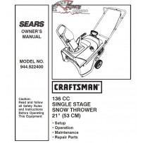 944.522400 Snowblower Craftsman Parts Manual