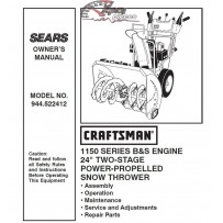 944.522412 Snowblower Craftsman Parts Manual