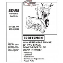 944.522443 Manuel de pièces souffleuse Craftsman