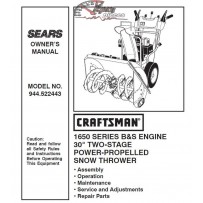 944.522443 Snowblower Craftsman Parts Manual