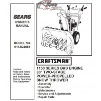 944.523051 Snowblower Craftsman Parts Manual
