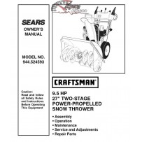 944.524593 Manuel de pièces souffleuse Craftsman