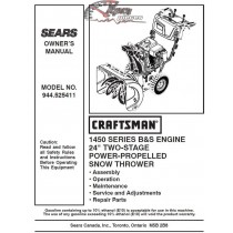944.525411 Snowblower Craftsman Parts Manual