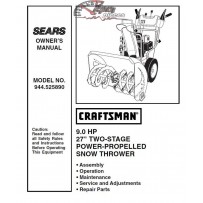 944.525890 Manuel de pièces souffleuse Craftsman