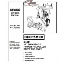 944.526080 Snowblower Craftsman Parts Manual