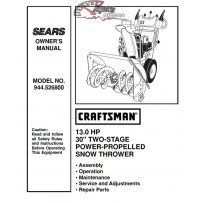 944.526800 Snowblower Craftsman Parts Manual