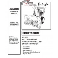 944.527062 Snowblower Craftsman Parts Manual