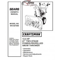 944.527390 Manuel de pièces souffleuse Craftsman