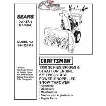 944.527393 Snowblower Craftsman Parts Manual