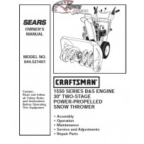 944.527401 Snowblower Craftsman Parts Manual