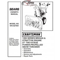 944.527591 Snowblower Craftsman Parts Manual