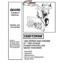 944.527690 Snowblower Craftsman Parts Manual