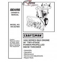 944.527800 Manuel de pièces souffleuse Craftsman