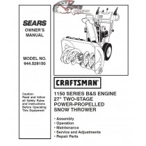 944.528150 Snowblower Craftsman Parts Manual