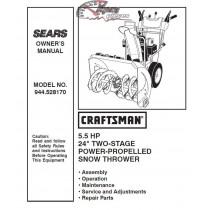 944.528170 Snowblower Craftsman Parts Manual