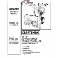 944.528210 Snowblower Craftsman Parts Manual