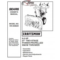 944.528220 Snowblower Craftsman Parts Manual